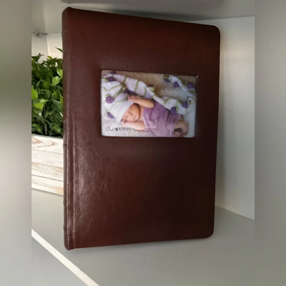 Old Town Bonded Leather Photo Album Holds 300 horizontal 4”x6” photos